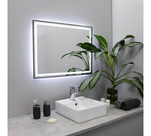Зеркало с подсветкой LED Fixsen FX-2090F прямоугольное 90х70 см, графит