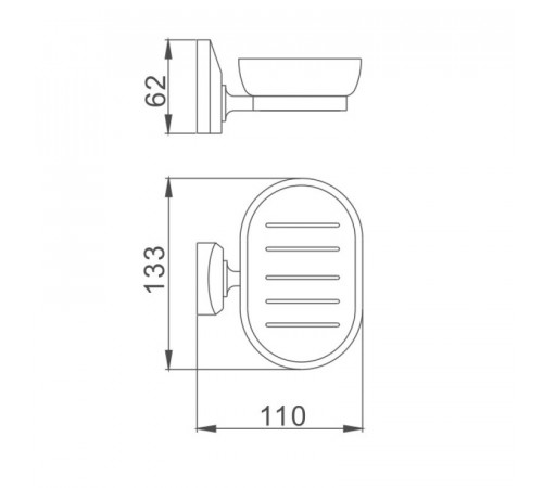 Мыльница Haiba HB1602, хром