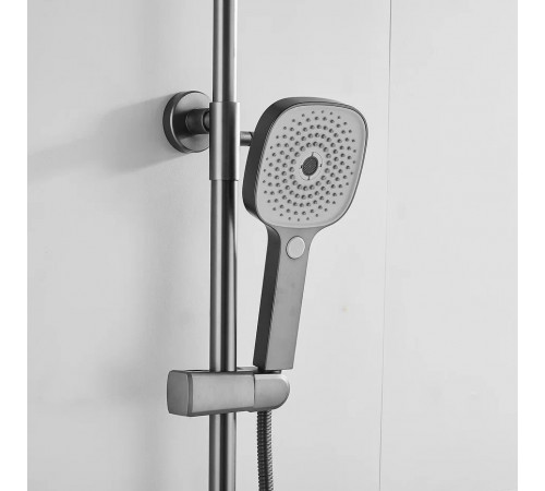 Душевая система Shevanik S8236T, оружейная сталь
