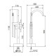 Смеситель для ванны напольный Webert Rimini RI851101740, белый
