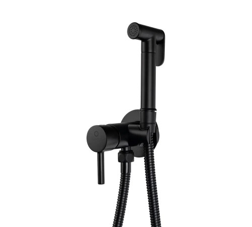 Гигиенический душ со смесителем встраиваемый FILARETE Roun FL100BL, черный