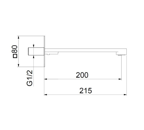 Излив Webert One-X AC1073741, белый/сталь
