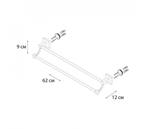 Полотенцедержатель FIXSEN METRA FX-11102, хром