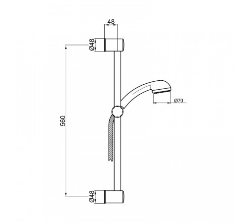 Душевой гарнитур Webert Shower Set AC0479015, хром