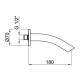 Излив Webert Aria AC0869560, черный