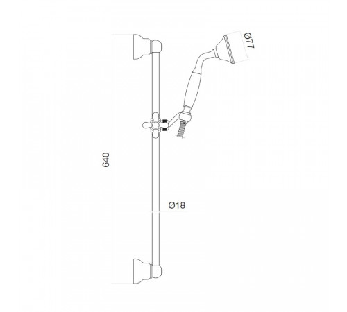 Душевой гарнитур Webert Shower Set AC0385010, золото