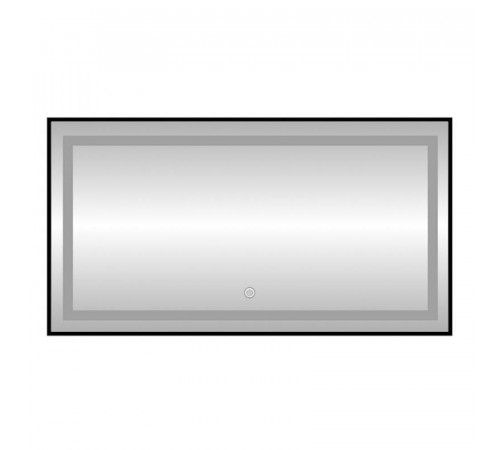 Зеркало с подсветкой LED Fixsen FX-2120B прямоугольное 120х80 см, черное