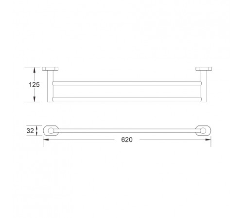 Полотенцедержатель Shevanik SG5127, хром