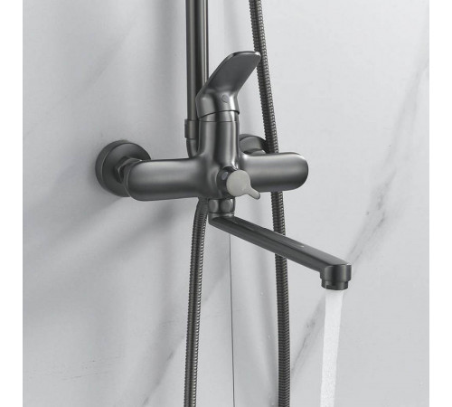 Душевая система Raffine F3685T, оружейная сталь