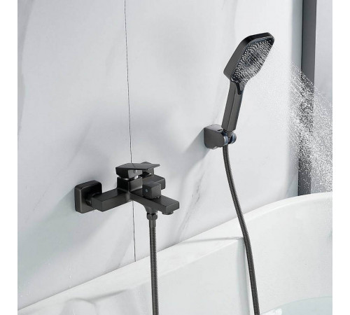 Смеситель для ванны Shevanik S9602T, оружейная сталь