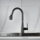Смеситель для кухни с выдвижным изливом Shevanik S363T, оружейная сталь