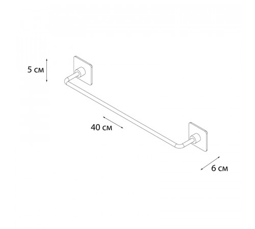 Полотенцедержатель FIXSEN SQUARE FX-93101, хром