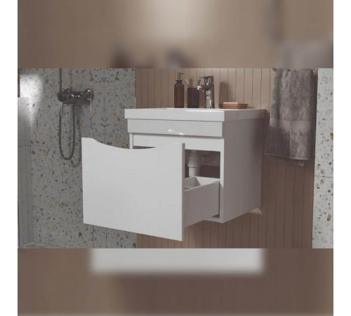 Тумба с раковиной подвесная Velvex Vizo tp.VIZ.COM.50.1Y, 50 см