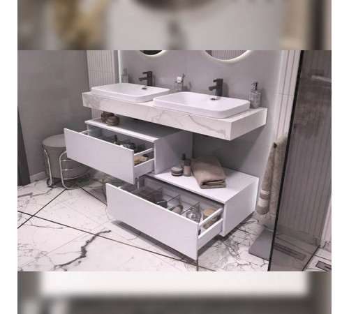 Тумба подвесная без столешницы Velvex Unit tp.UNI.80.1Y белый матовый, 80 см