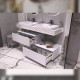 Тумба подвесная без столешницы Velvex Unit tp.UNI.80.1Y белый матовый, 80 см
