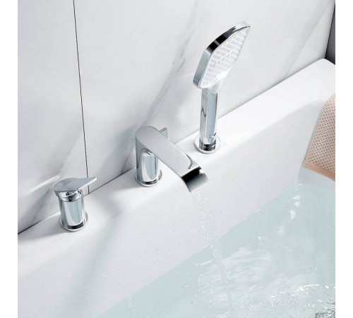 Смеситель на борт ванны Shevanik S4112, хром