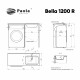 Раковина Paola Bella 1200 R, белый