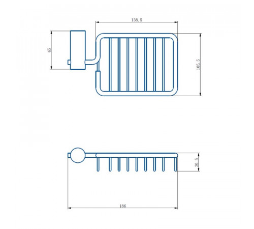Мыльница Haiba HB8402-1, хром