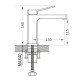 Смеситель для раковины Raffine F0199H, черный