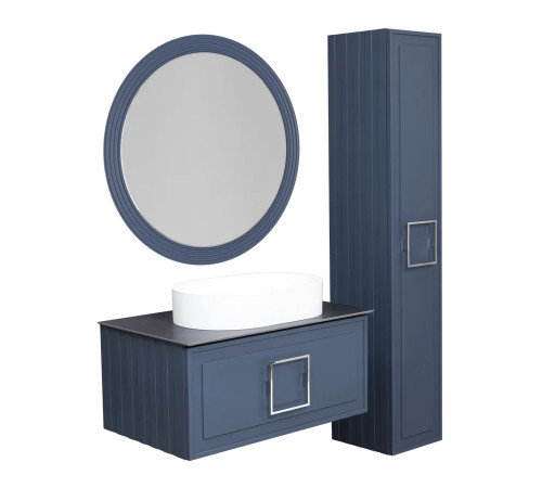 Зеркало с подсветкой La Fenice Terra Blue Grigio 80, синее