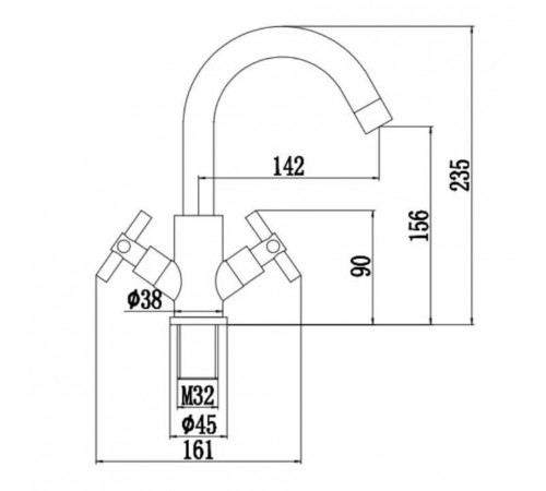 Смеситель для кухни Fmark FS8422, сатин
