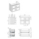 Тумба под раковину подвесная La Fenice Cubo TWIN FNC-01-CUB-BG-80-2, синяя