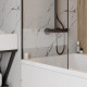 Шторка на ванну 60x140 Maretti Project Black PB41F6014099, черный профиль