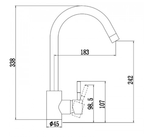 Смеситель для кухни Fmark FS8232, сатин