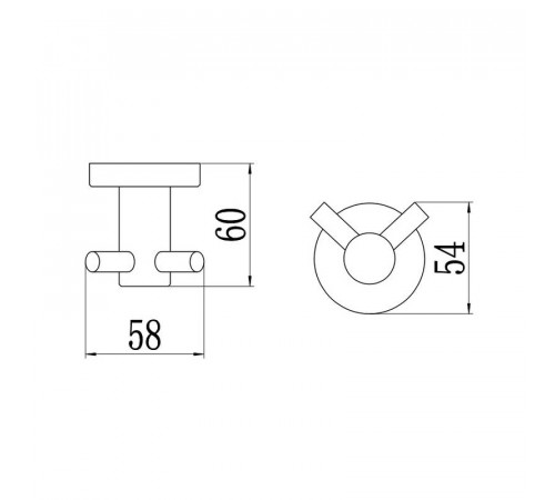Крючок для ванной комнаты Savol S-005654Q, графит