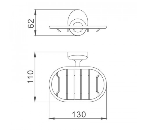 Мыльница Haiba HB1602-1, хром