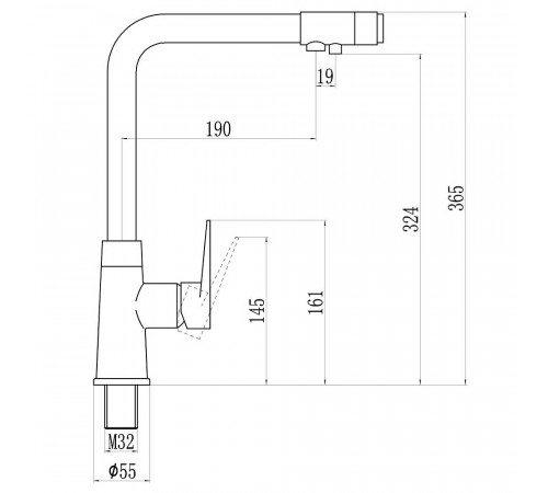 Смеситель для кухни с подключением к фильтру Savol S-L1804C, бронза