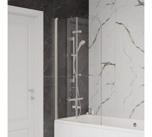 Шторка на ванну 80х140 см Maretti Valentina VA41R8014097-015, профиль хром
