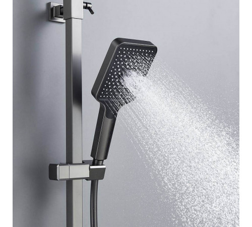 Душевая система Shevanik S4636T, оружейная сталь