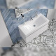 Тумба с раковиной подвесная Velvex Pulsus tp.PUL.PUL.100.1Y белый глянец, 100 см