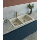RIVELATO Мойка AXEL 90D  2-чаши 870*520мм beige scuro арт.