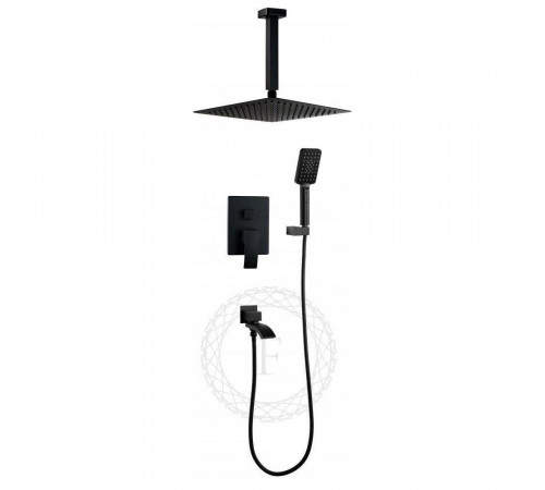 Душевая система встраиваемая FILARETE Waterfall FL1012BL, черный
