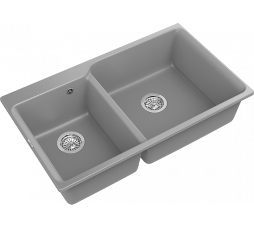 RIVELATO Мойка AXEL 90D  2-чаши 870*520мм grigio metallizzato арт.
