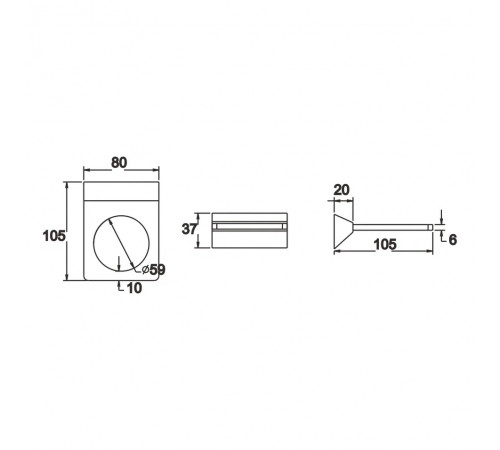Мыльница Rose RG1603H, черный