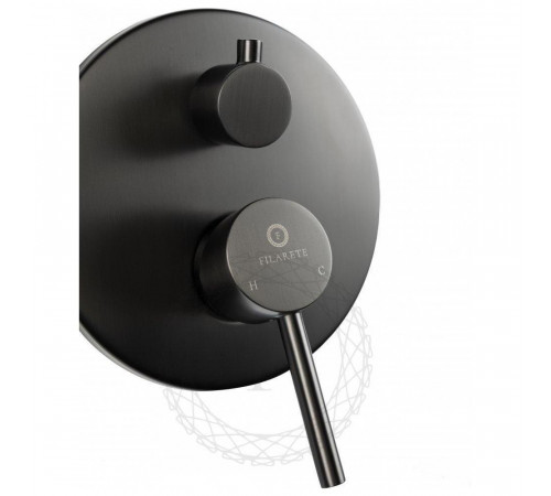 Душевая система встраиваемая FILARETE Roun FL1024BG, графит