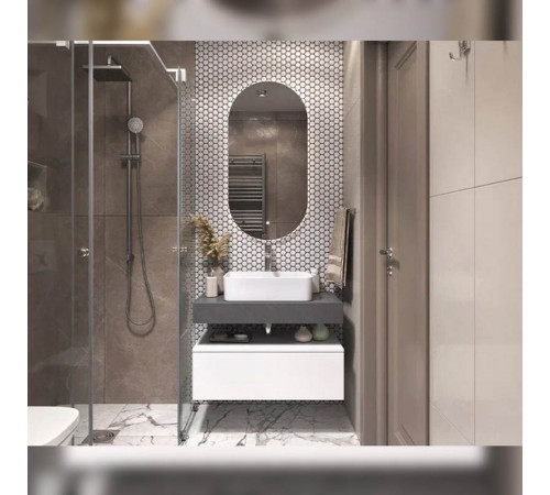 Тумба подвесная без столешницы Velvex Unit tp.UNI.80.1Y белый глянец, 80 см