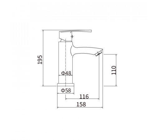 Смеситель для раковины Plstart PL1003-26, хром/мрамор