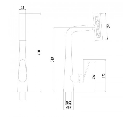 Смеситель для кухни Fmark FS8277C, матовое золото