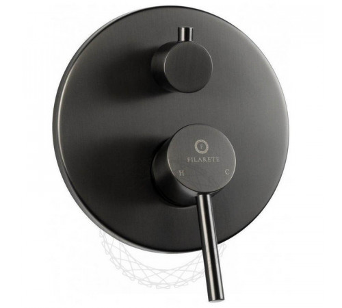 Душевая система встраиваемая FILARETE Roun FL1024BG, графит