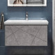 Тумба с раковиной подвесная VIGO Geometry 035 бетон, 80 см
