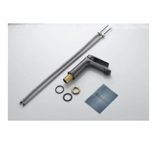Cмеситель для раковины Knotlor KN-60/GM, оружейная сталь
