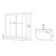 Душевая кабина Timo Comfort Fabric Glass T-8802RF, 120x85x220