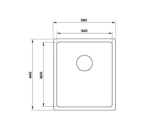 Кухонная мойка UKINOX Techno TEB340.400 -GT10P, 40*34