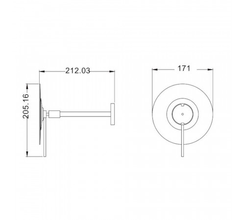 Зеркало косметическое JAVA S-M112W, белый