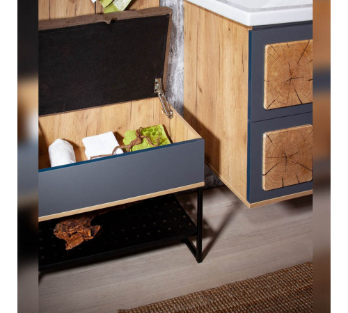Банкетка Бриклаер Форест серая, 60 см