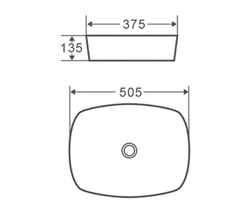 Раковина чаша Terminus Ното 04RN50x37x13W, белый